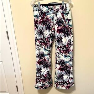 Obermeyer Teen Girl’s Jessi Sugar+Spikes Floral Print Ski Pants / Size L (14-16)